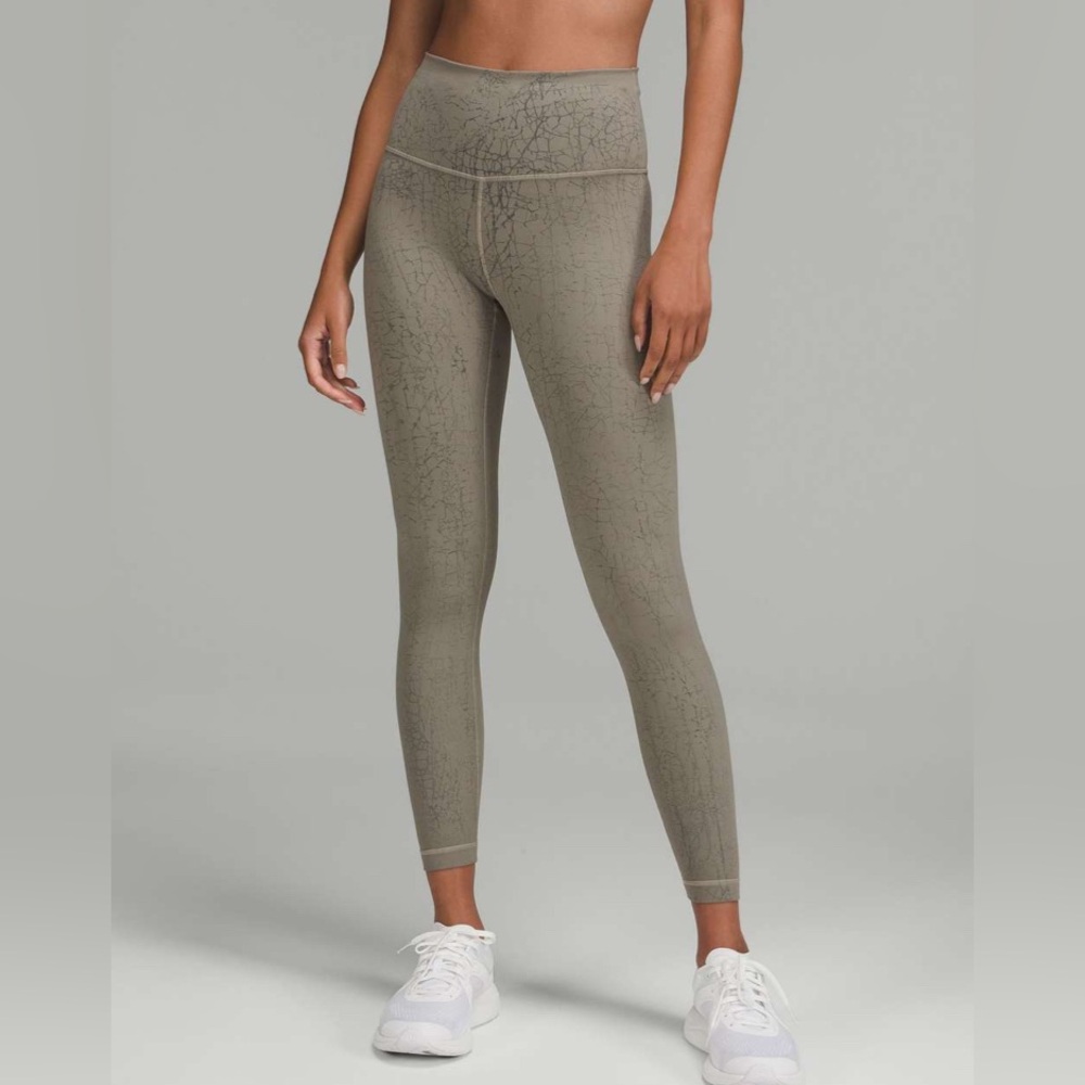 Lululemon Wunder Train high-rise tight leggings 25” thread dye roverblack size 4